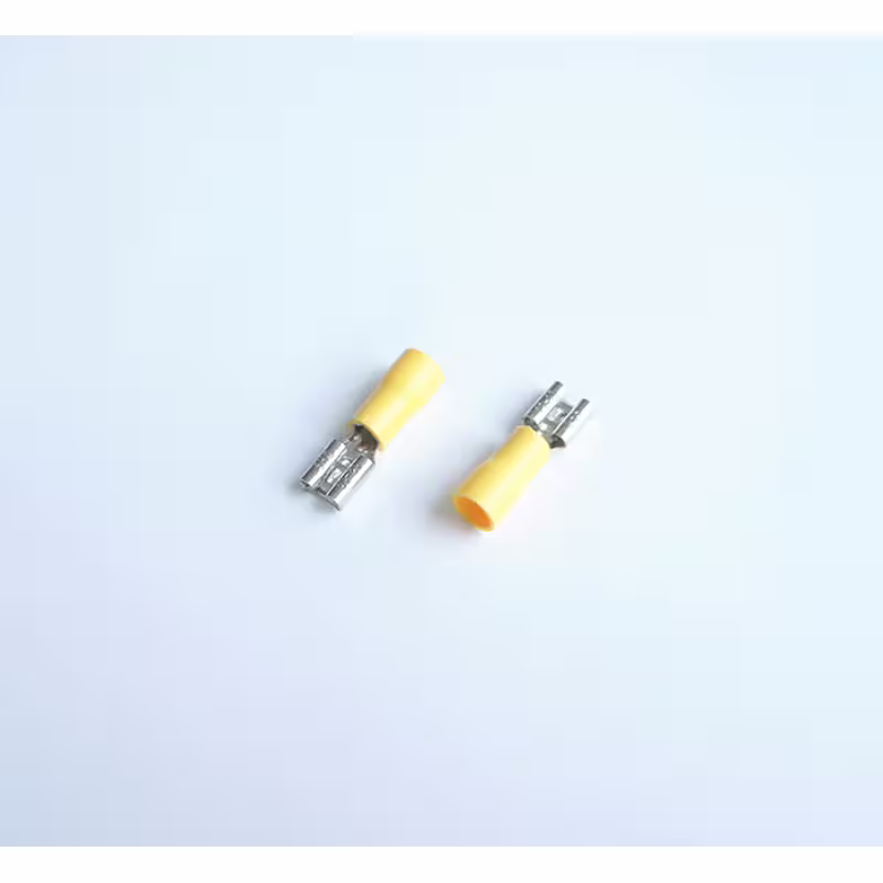 Кабелна обувка женска с изолация жълта 6,3mm/4mm2