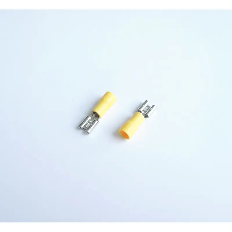 Кабелна обувка женска с изолация жълта 6,3mm/4mm2