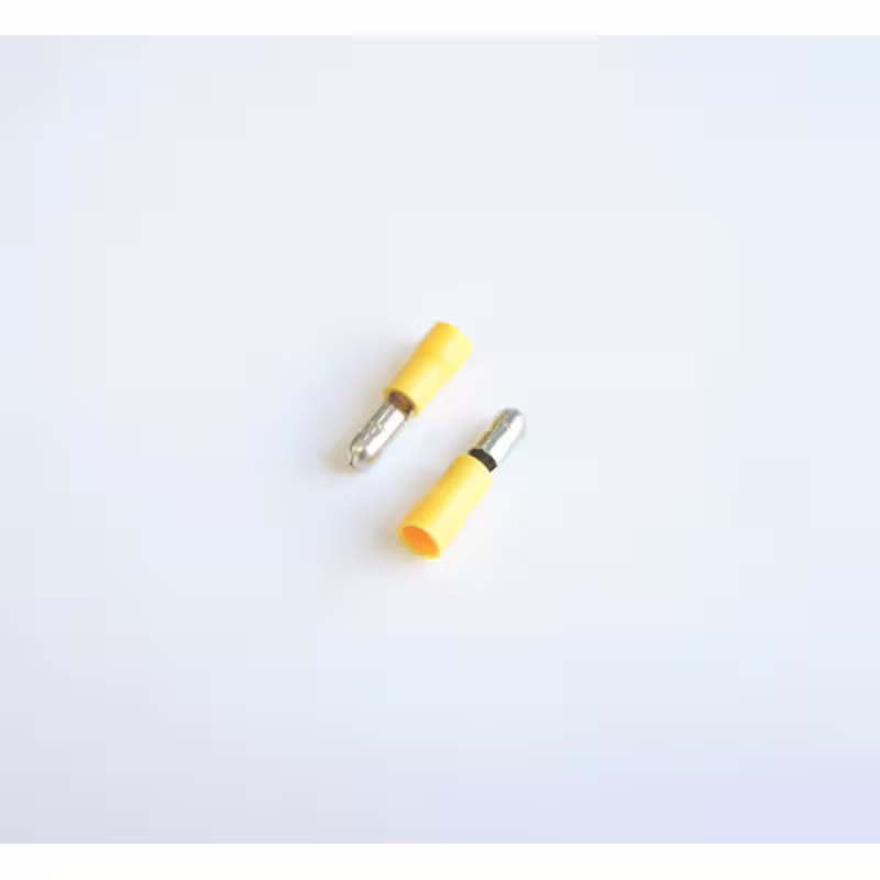 Кабелен конус мъжки с изолация жълт Ф5mm/4mm2