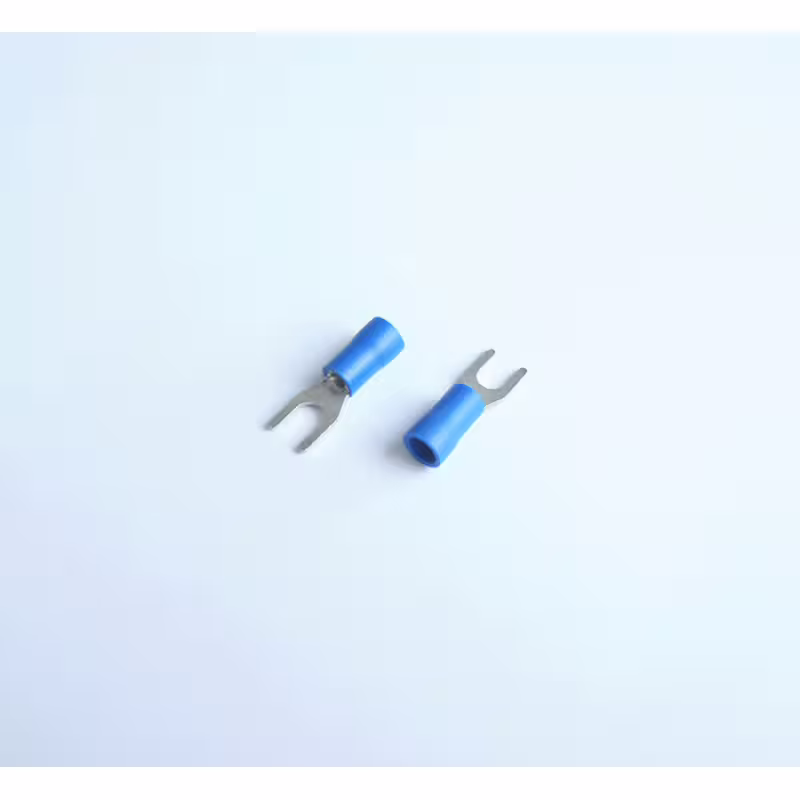 Кабелно ухо тип вилка с изолация синьо 4mm/2,5mm2