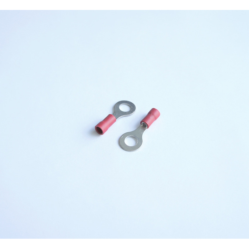 Кабелно ухо с изолация червено Ф6mm/1,5mm2