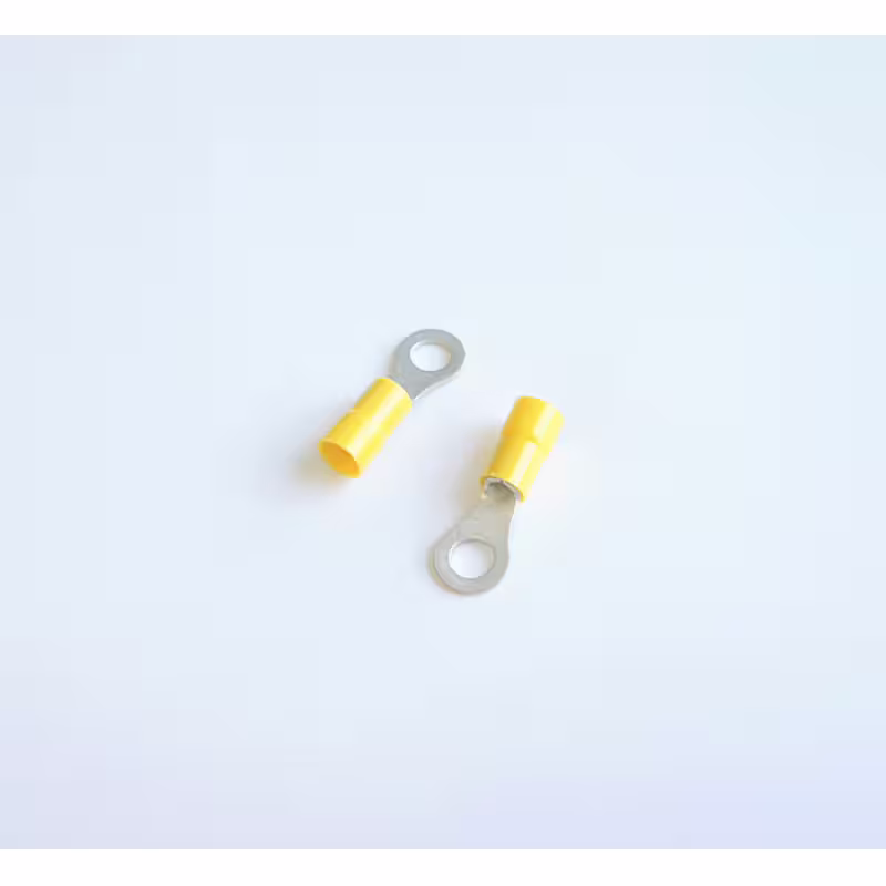 Кабелно ухо с изолация жълто Ф6mm/4mm2