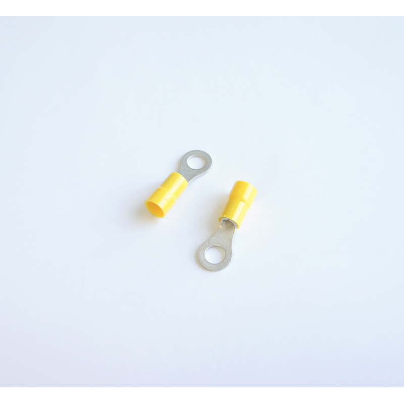 Кабелно ухо с изолация жълто Ф6mm/4mm2