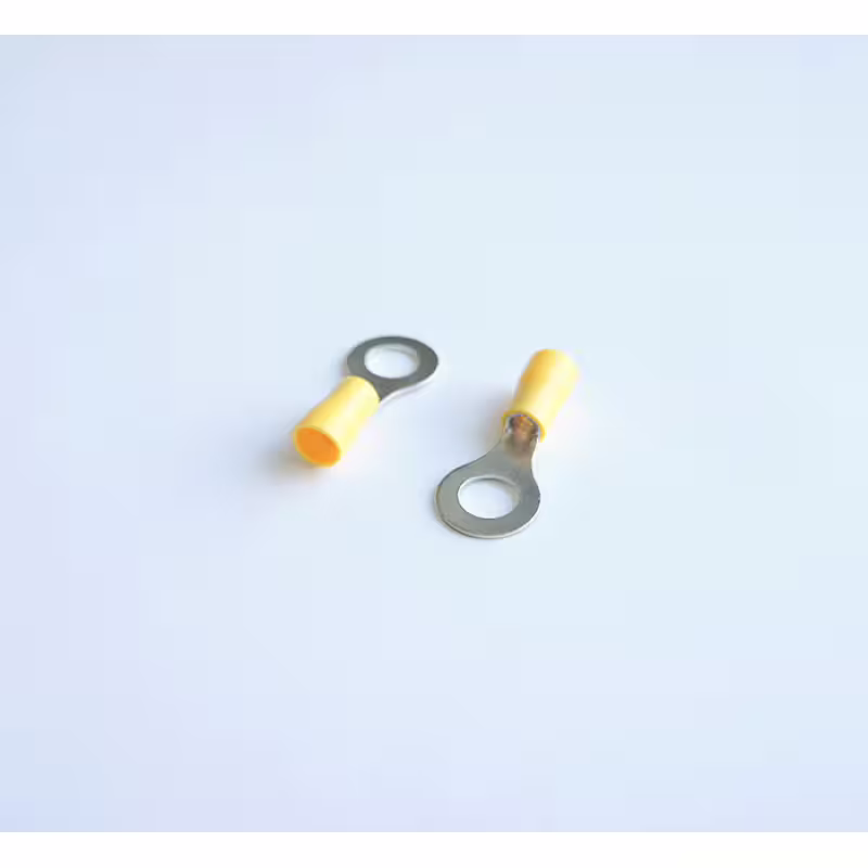 Кабелно ухо с изолация жълто Ф8mm/4mm2