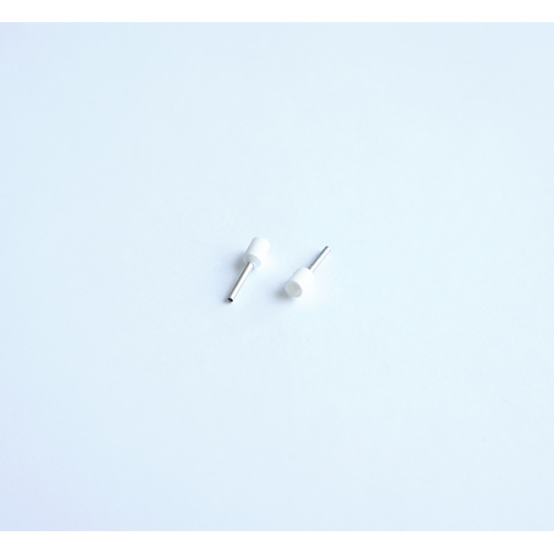 Кабелна втулка (кламфа) с изолация бяла 0,5mm2