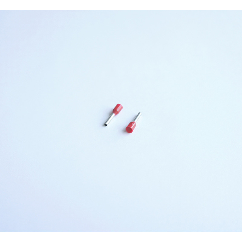 Кабелна втулка (кламфа) с изолация червена 1mm2