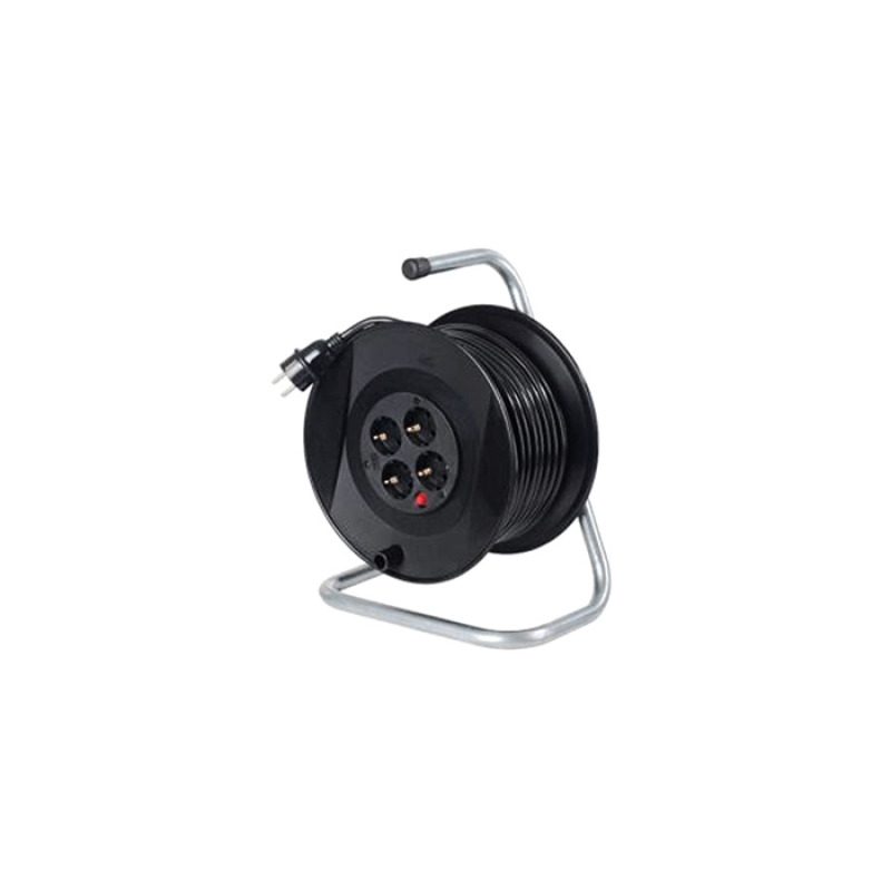 Макара с кабел и термозащита черна 25m 220V 16A 3x1mm2