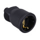 Български куплунг за контакт "шуко", гумиран, 220VAC, 16A, IP44