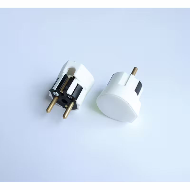 Български щепсел ъглов за контакт "шуко" PVC 220V 16A