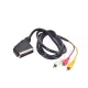 Кабел преходен, SCART(м), 3xRCA(м), 1,5m