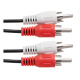 Кабел за аудио, STEREO, 2xRCA(м), черен, 3m