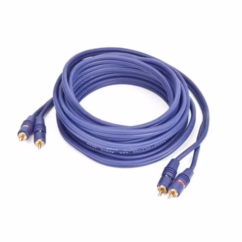Кабел, високо качество, управление, 2xRCA(м), 2xRCA(м), ъглови, прави, 4m