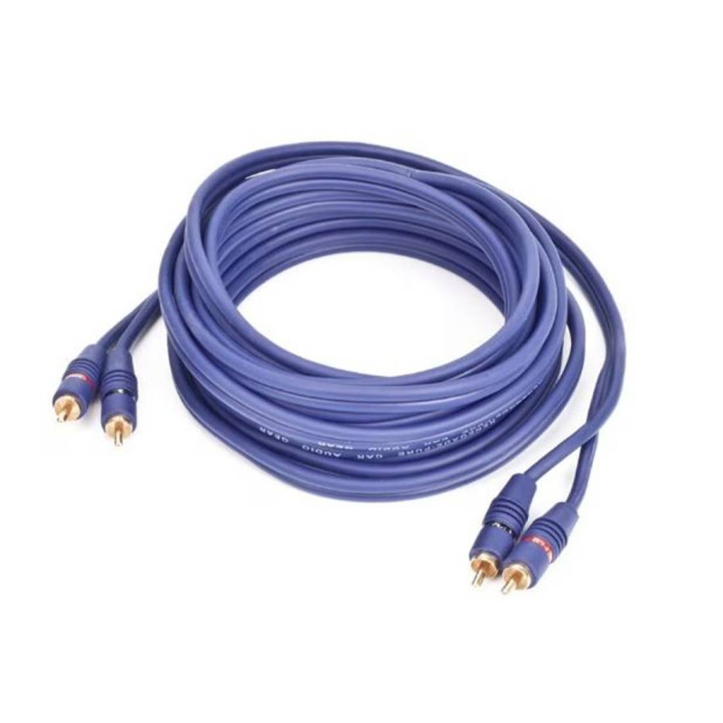 Кабел, високо качество, управление, 2xRCA(м), 2xRCA(м), ъглови, прави, 4m