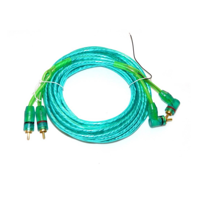 Кабел с високо качество, управление, 2xRCA(м), 2xRCA(м), ъглови/прави, 5m