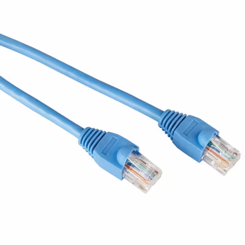 Кабел мрежов, кръгъл, UTP, LAN, RJ45 8pin(м), CAT5E, син, 10m