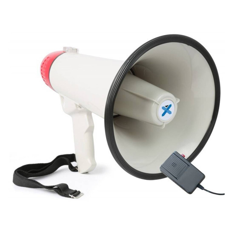 Мегафон DH-10, рупорен, сирена, запис, 20W, 6xR20, 300m