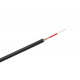 Екраниран кабел, едножилен, за микрофон, MONO, черен, Ф6,2mm, Cu
