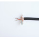 Екраниран кабел, двужилен, за микрофон, STEREO, черен, Ф6mm, Cu