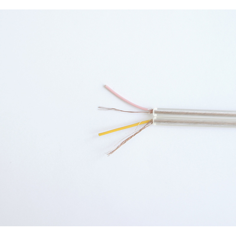 Екраниран кабел двужилен за слушалки/тонколони прозрачен