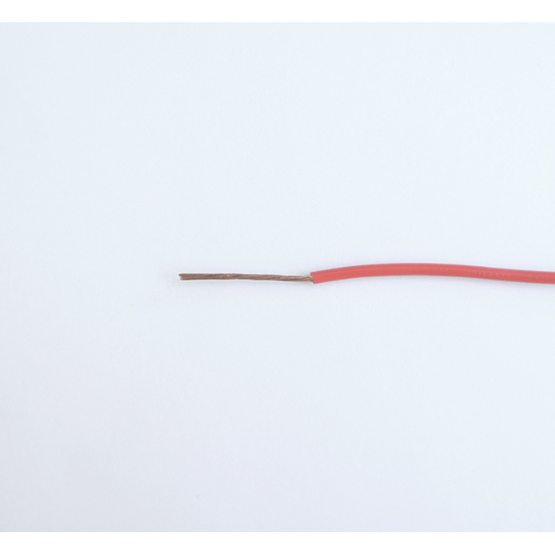 Проводник едножилен червен ПВ А2 1x0,75mm2