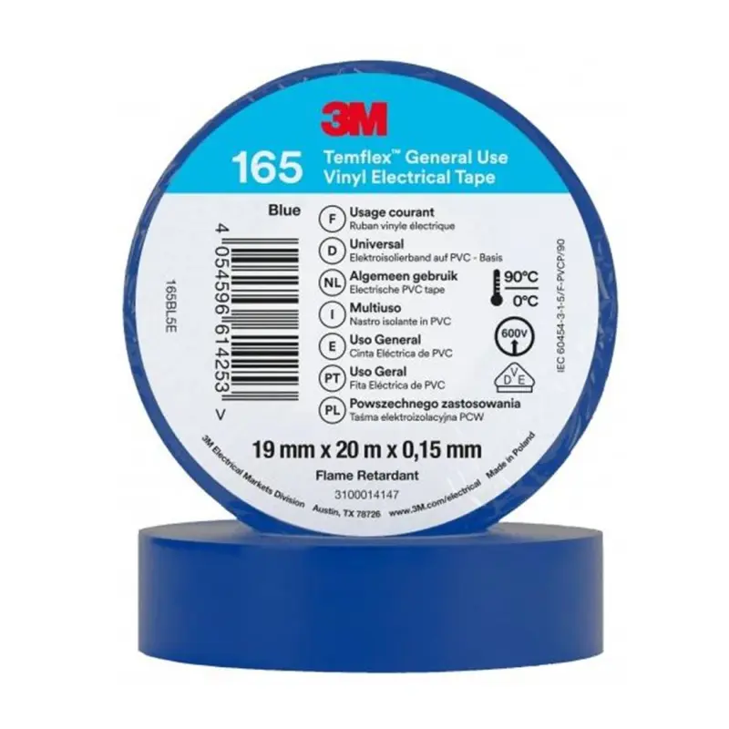 PVC, изолирбанд лента, синя, 19mm, 20m