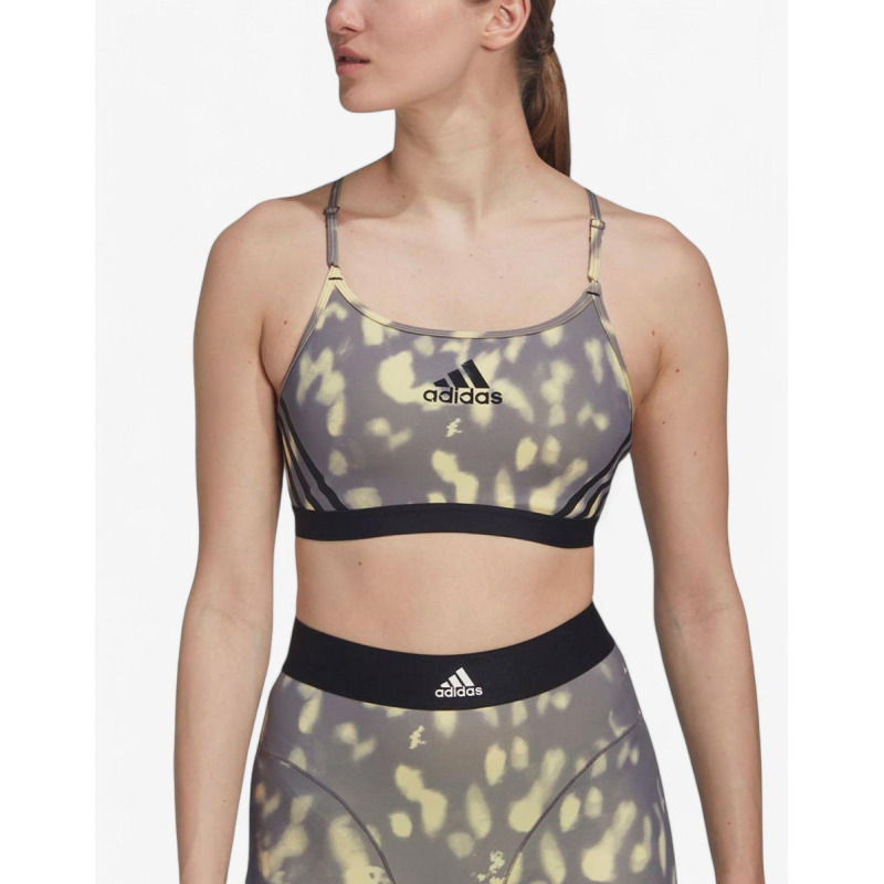 ADIDAS Aeroreact Light-Support Hyperglam Printed Bra Multi