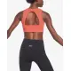 REEBOK Studio Beyond The Sweat Crop Top Orange