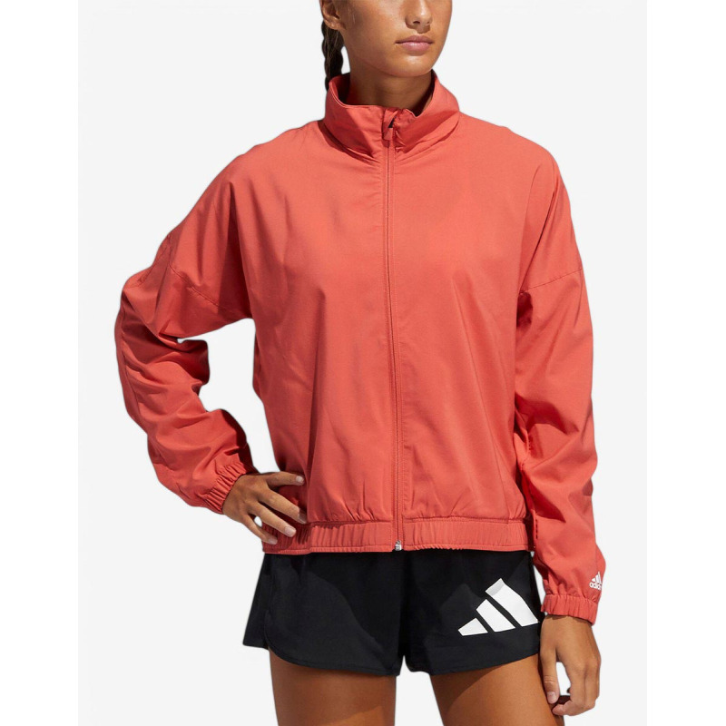 ADIDAS Training 3 Bar Logo Warm-Up Sports Jacket Coral