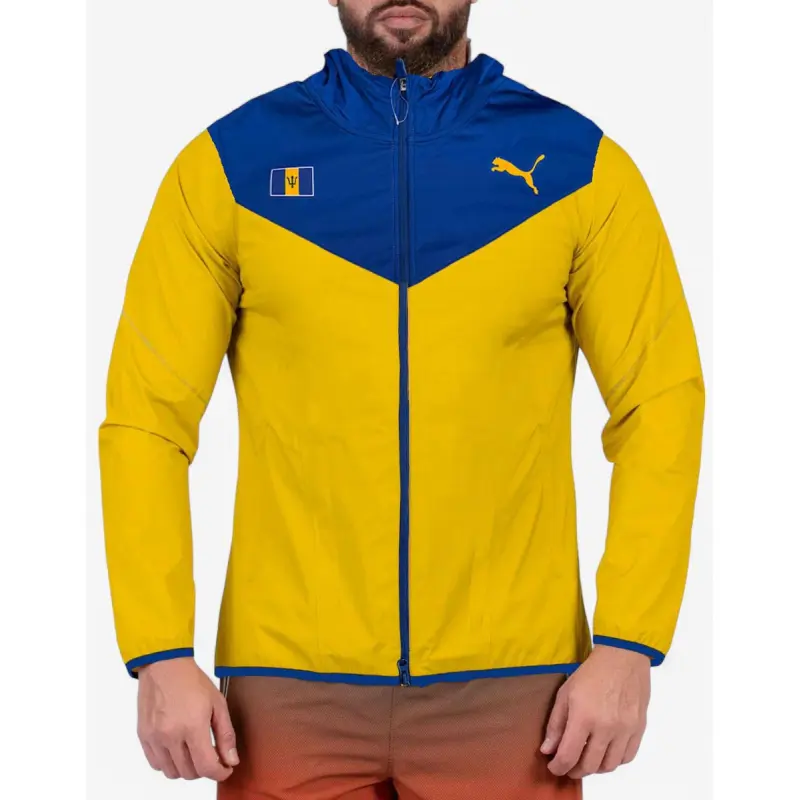 PUMA WarmUp Hooded Jacket Yellow/Blue