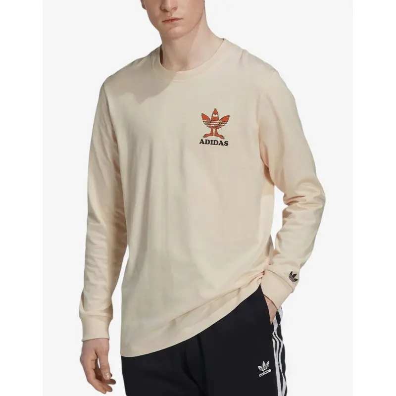 ADIDAS Graphic Fun Long Sleeve Tee Beige