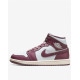 NIKE Air Jordan 1 Mid Shoes Mauve/White