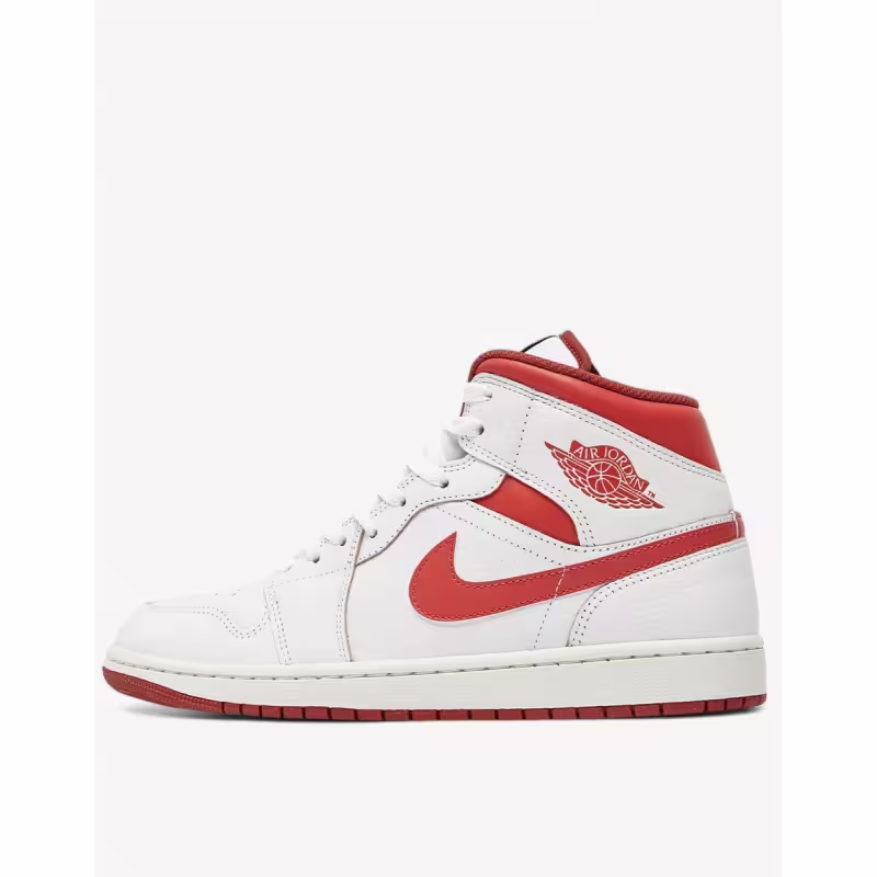 NIKE Air Jordan 1 Mid Se Shoes White/Red