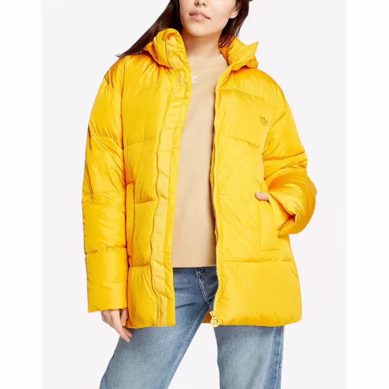 ADIDAS Originals Down Puffer Side Stripe Jacket Yellow