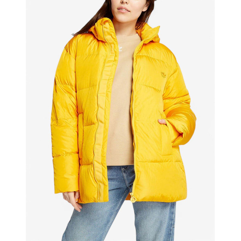 ADIDAS Originals Down Puffer Side Stripe Jacket Yellow