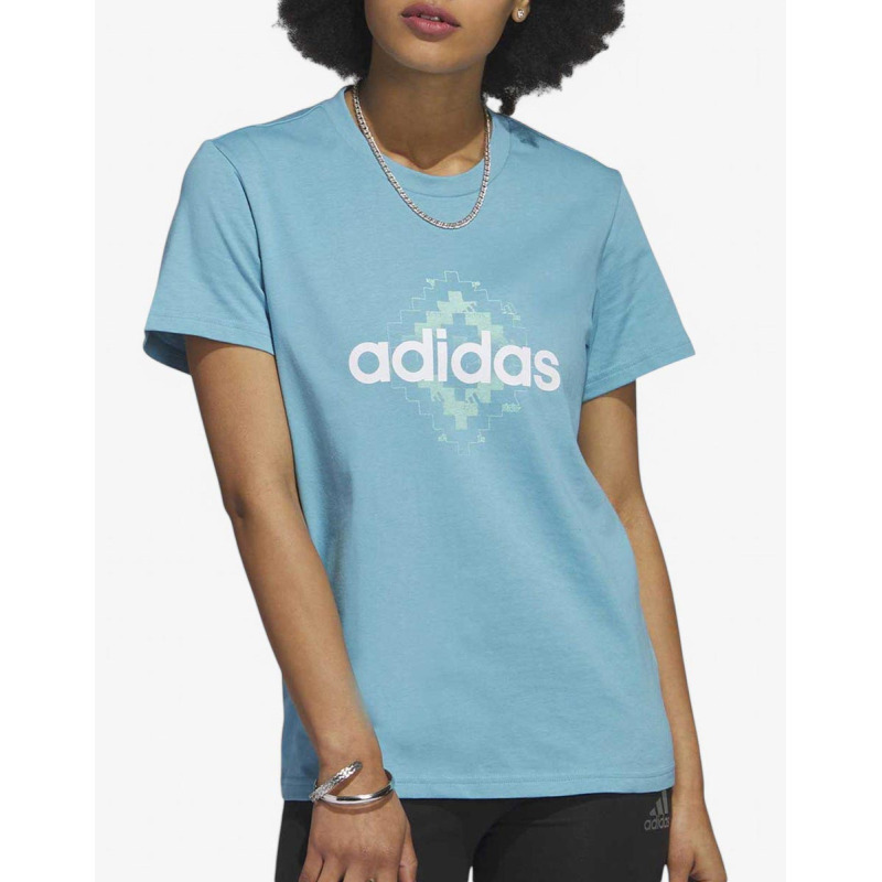 ADIDAS Woven Sports Tee Blue