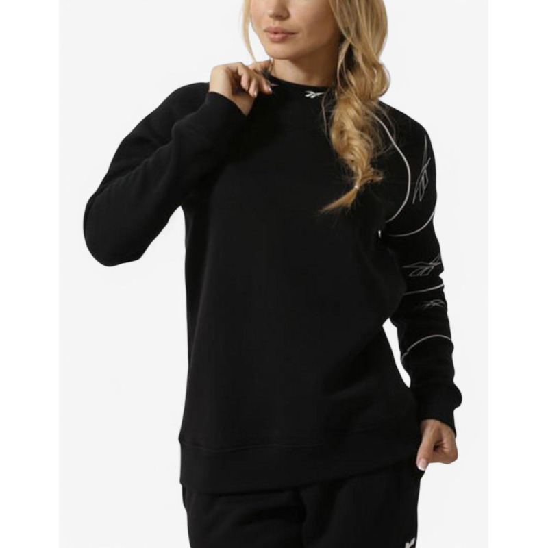 REEBOK Vector High Neck Crew Blouse Black