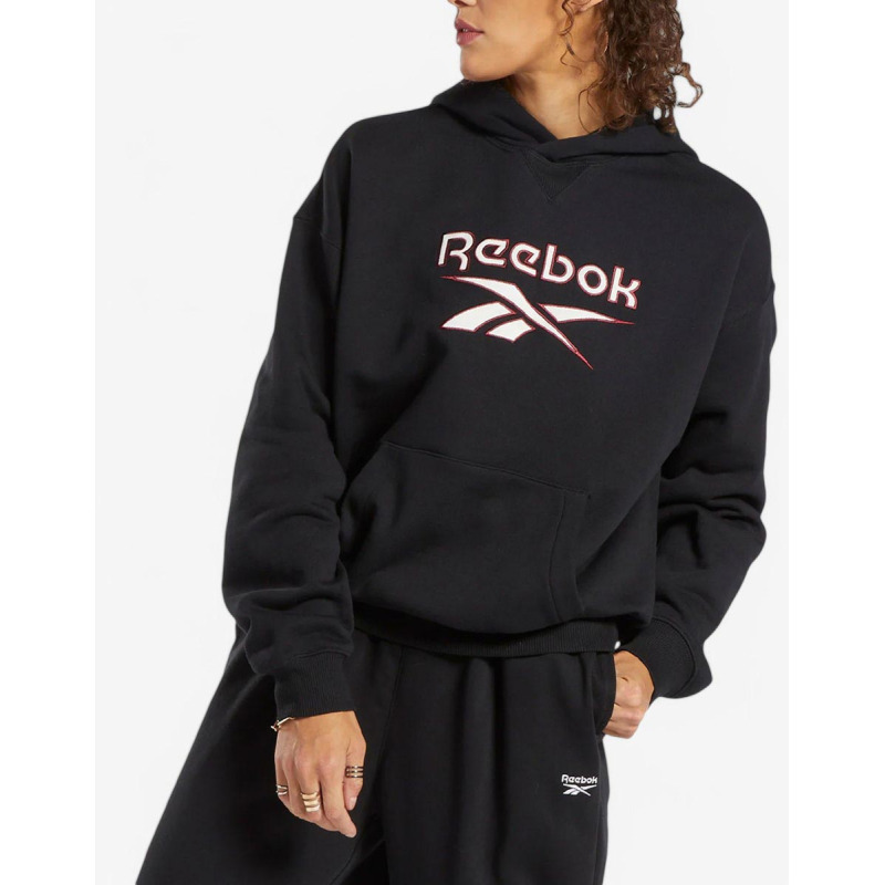 REEBOK Archive Classics Big Logo Fleece Hoodie Black