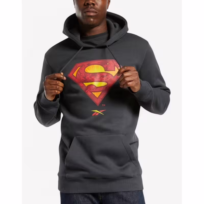 REEBOK x DC Superman Hoodie Dark Grey