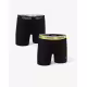 KAPPA 2-Pack Boxershorts Black/Lime