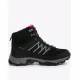 BLACK CREVICE Trekking High-Cut Waterproof Shoes Black/Pink