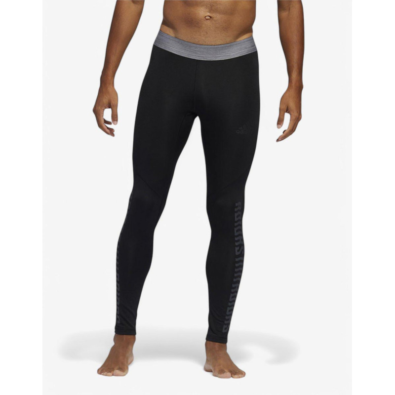ADIDAS Alphaskin Graphic Long Training Leggings Black
