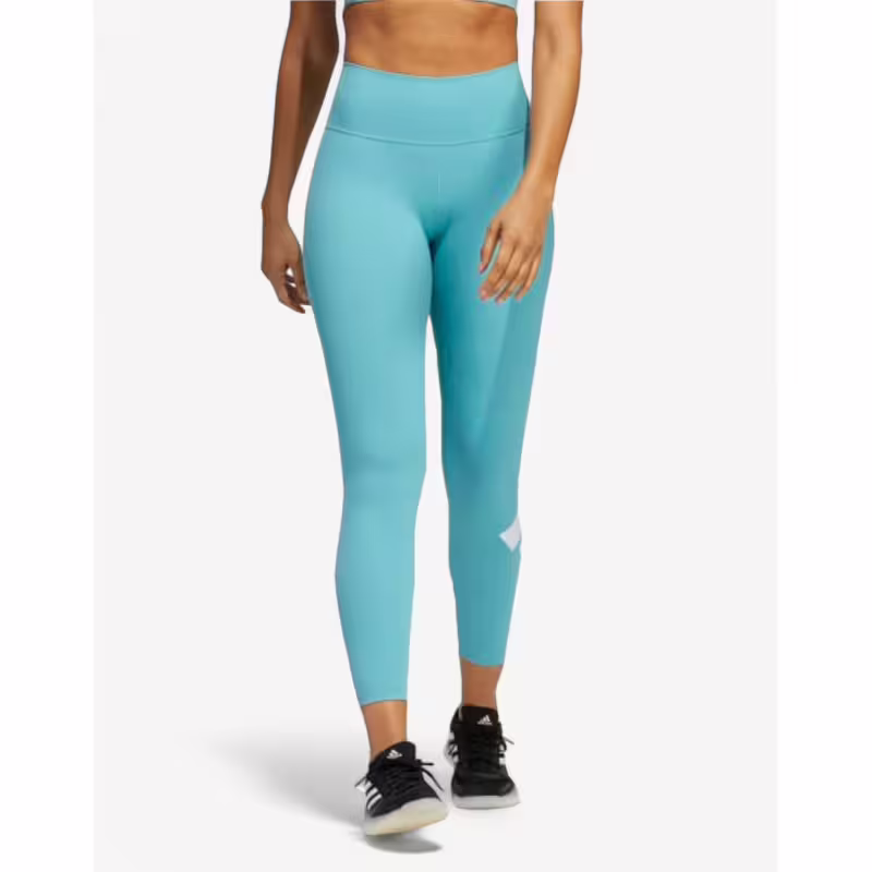 ADIDAS Believe This 2.0 Logo 7/8 Training Leggings Turquoise