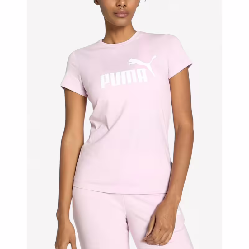 PUMA Essentials Logo Tee Garnet Purple