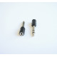 Букса преходна STEREO 6,3mm JACK(м)/3,5mm JACK(ж)