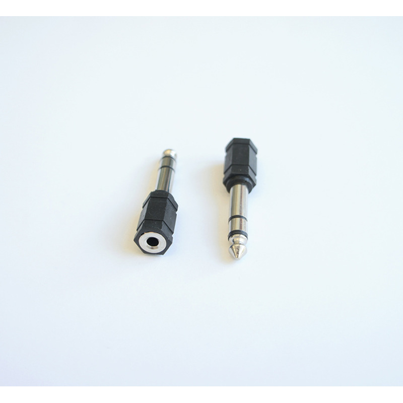 Букса преходна STEREO 6,3mm JACK(м)/3,5mm JACK(ж)