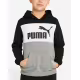 PUMA Essentials+ Colorblock Fleece Hoodie Grey/Black