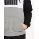 PUMA Essentials+ Colorblock Fleece Hoodie Grey/Black
