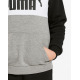 PUMA Essentials+ Colorblock Fleece Hoodie Grey/Black