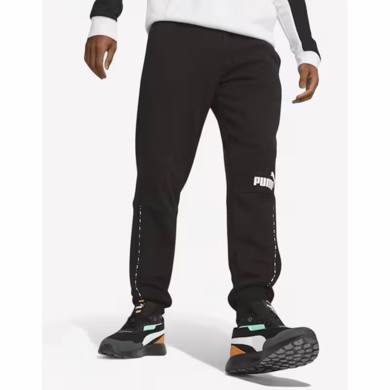 PUMA Essentials Block Tape Sweatpants Black