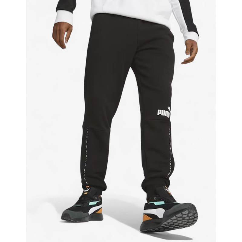 PUMA Essentials Block Tape Sweatpants Black